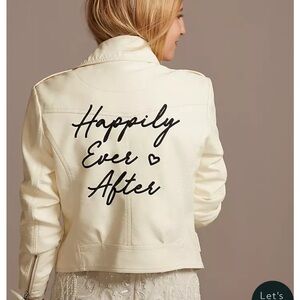 Happily ever after vegan leather moto jacket